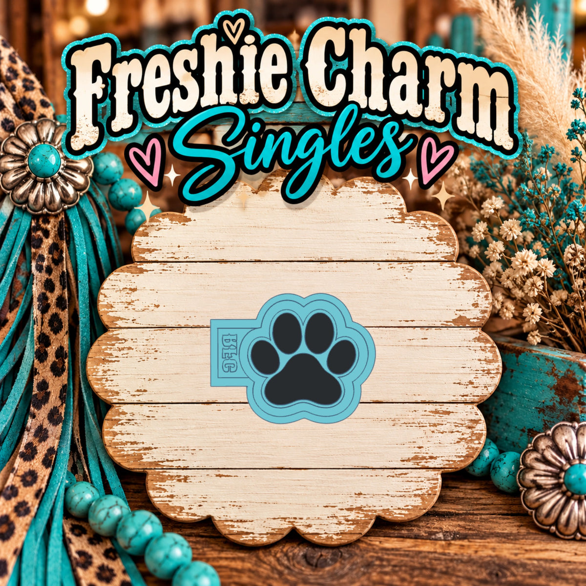 Paw Print - Style 2 | Silicone Freshie Charm Single Mold