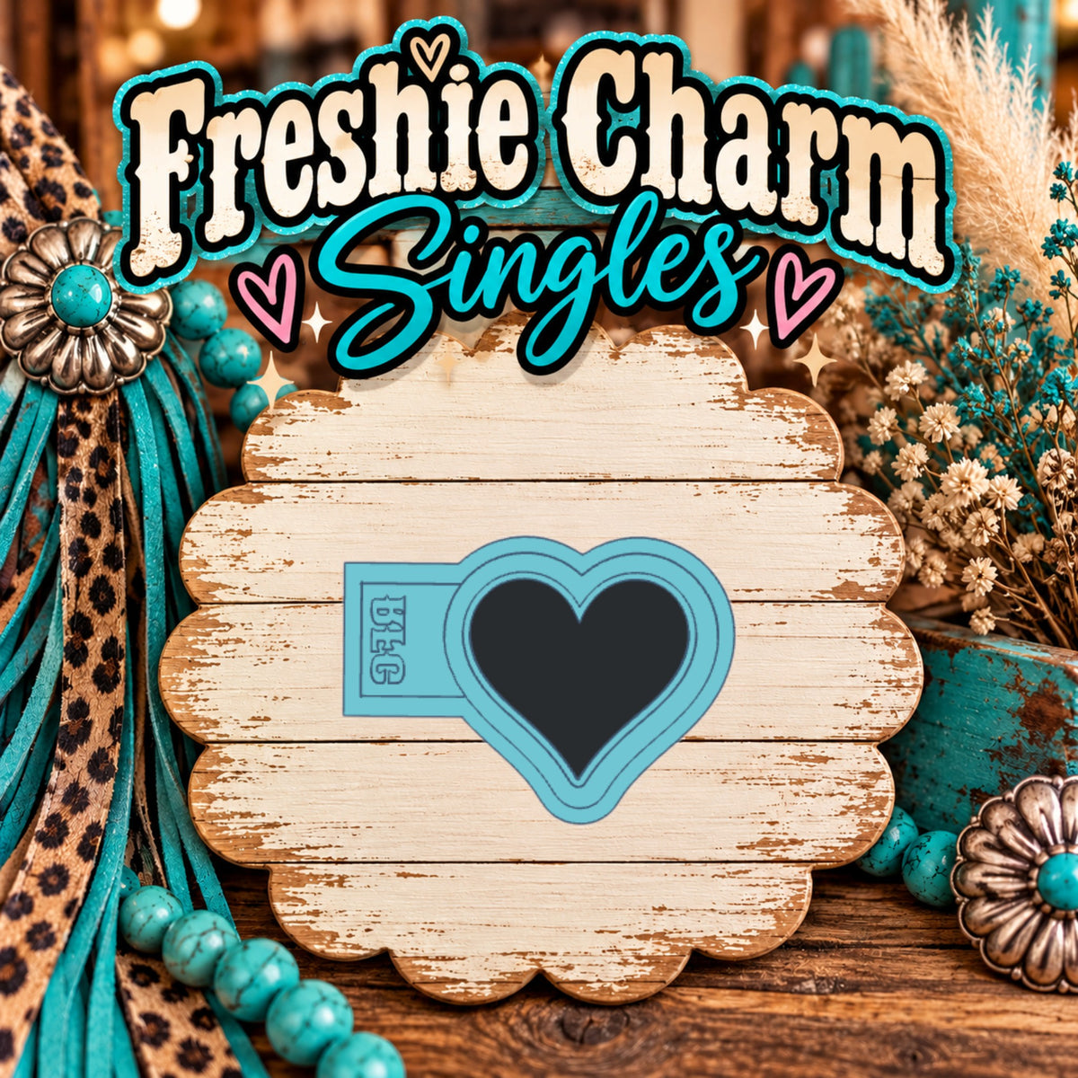 Solid Heart | Silicone Freshie Charm Single Mold