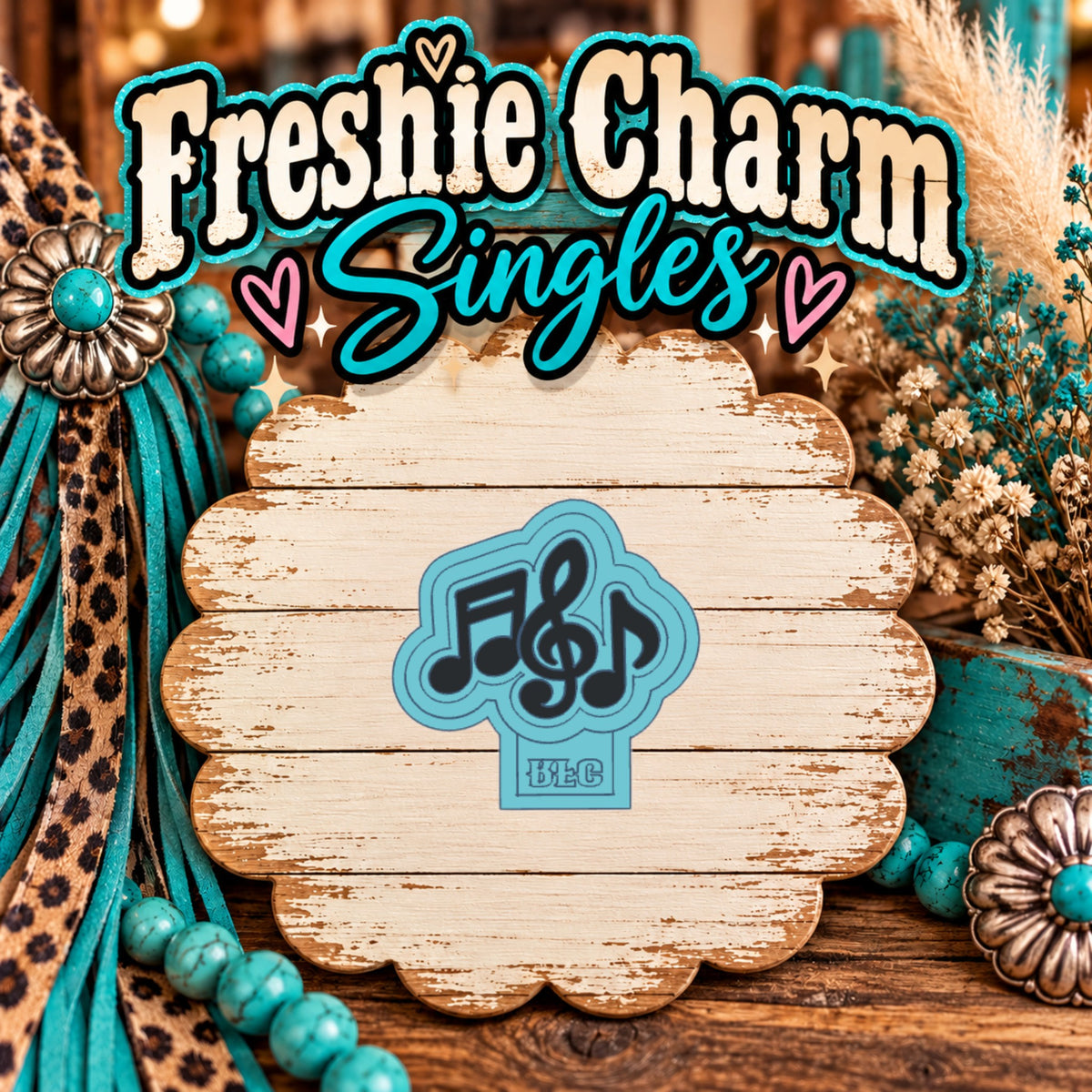 Music Notes | Silicone Freshie Charm Single Mold