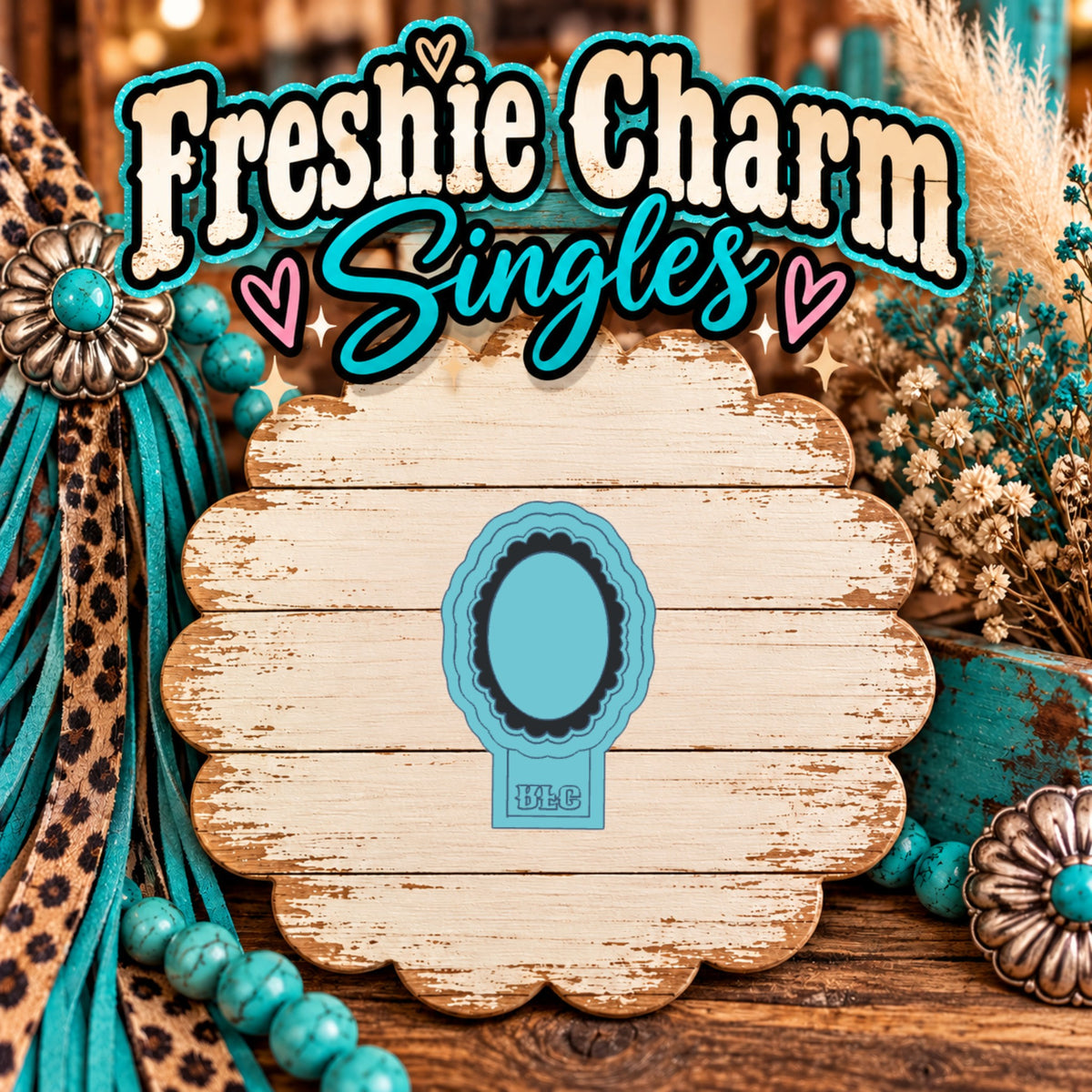 Oval Cardstock Photo Frame | Silicone Freshie Charm Single Mold