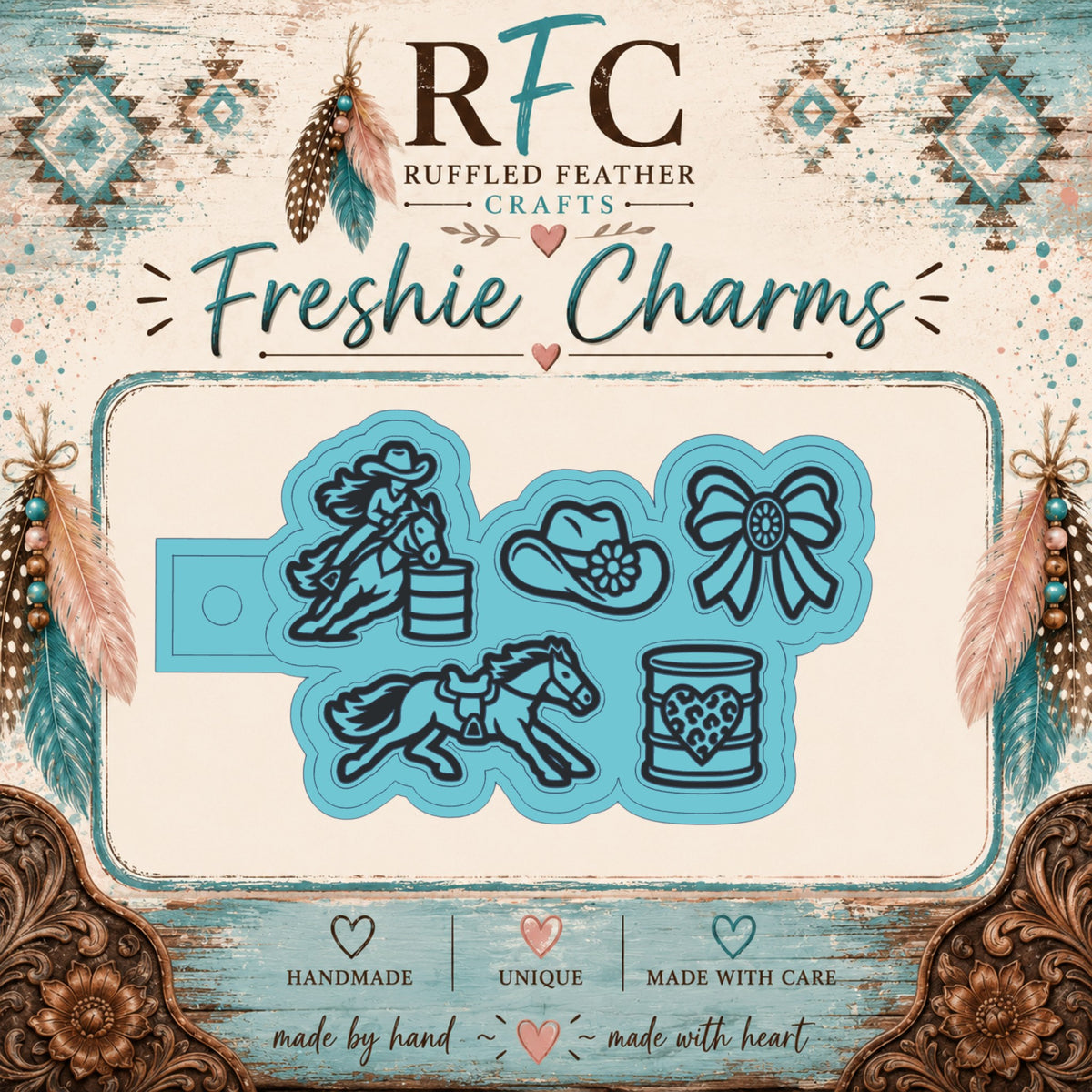 Barrel Racing Cowgirl | Silicone Freshie Charm Mold Set