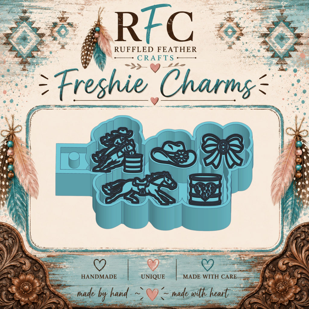 Barrel Racing Cowgirl | Silicone Freshie Charm Mold Set