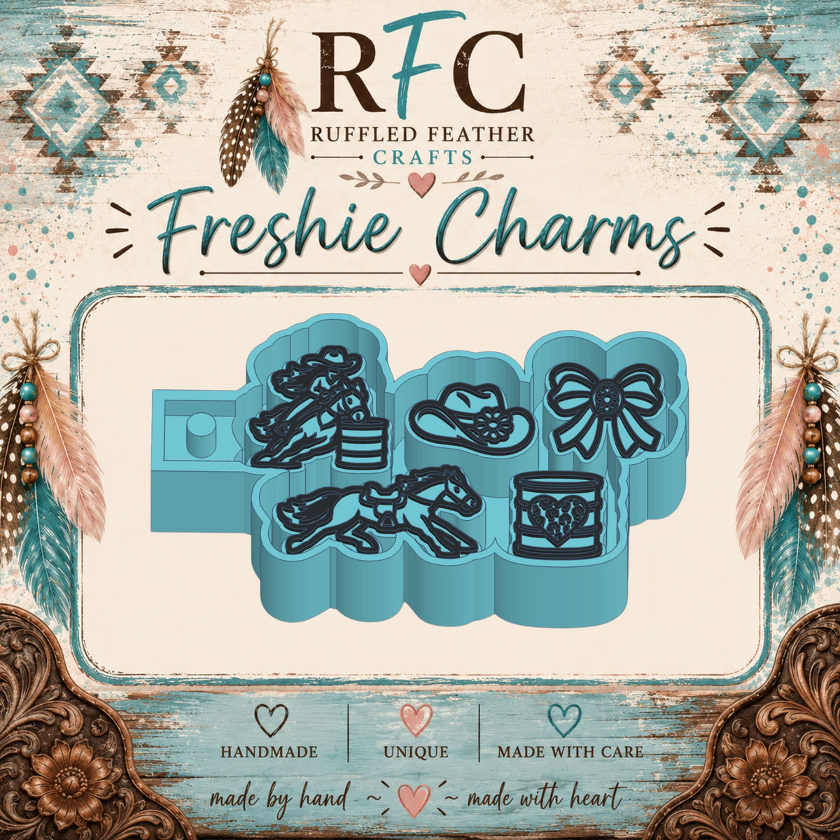 Barrel Racing Cowgirl | Silicone Freshie Charm Mold Set