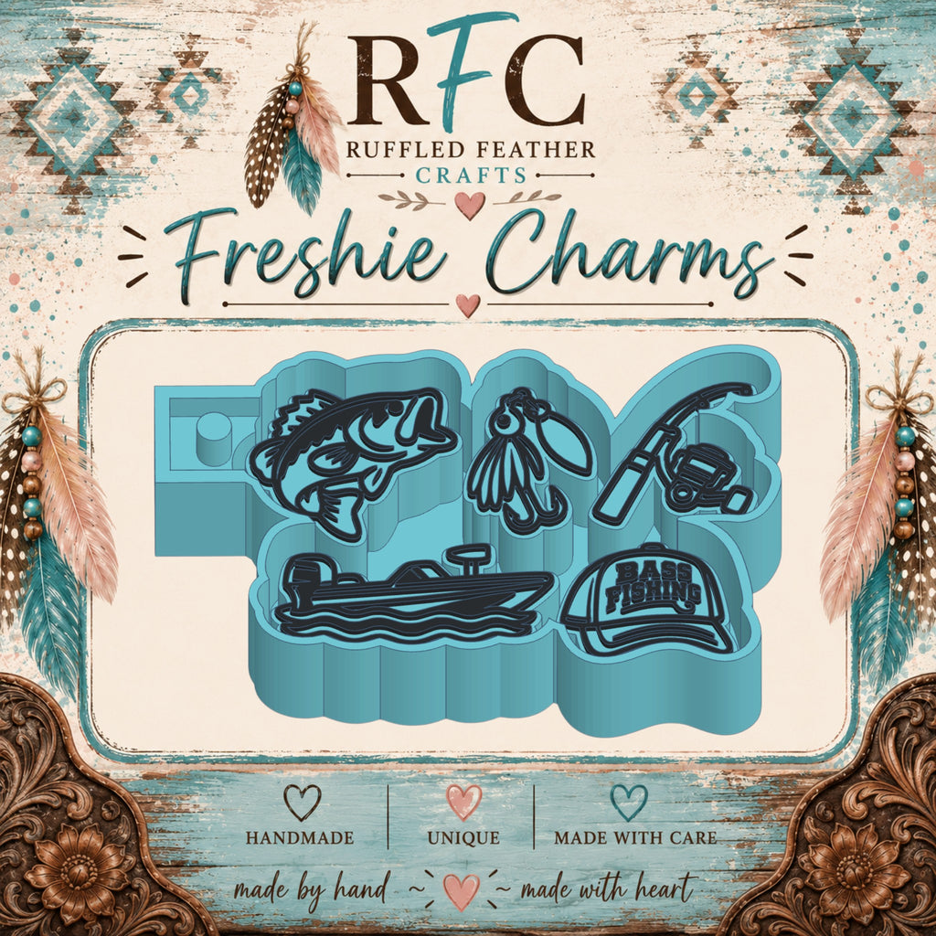Bass Fishing | Silicone Freshie Charm Mold Set