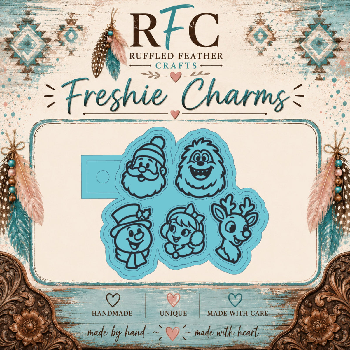 Christmas Characters | Silicone Freshie Charm Mold Set