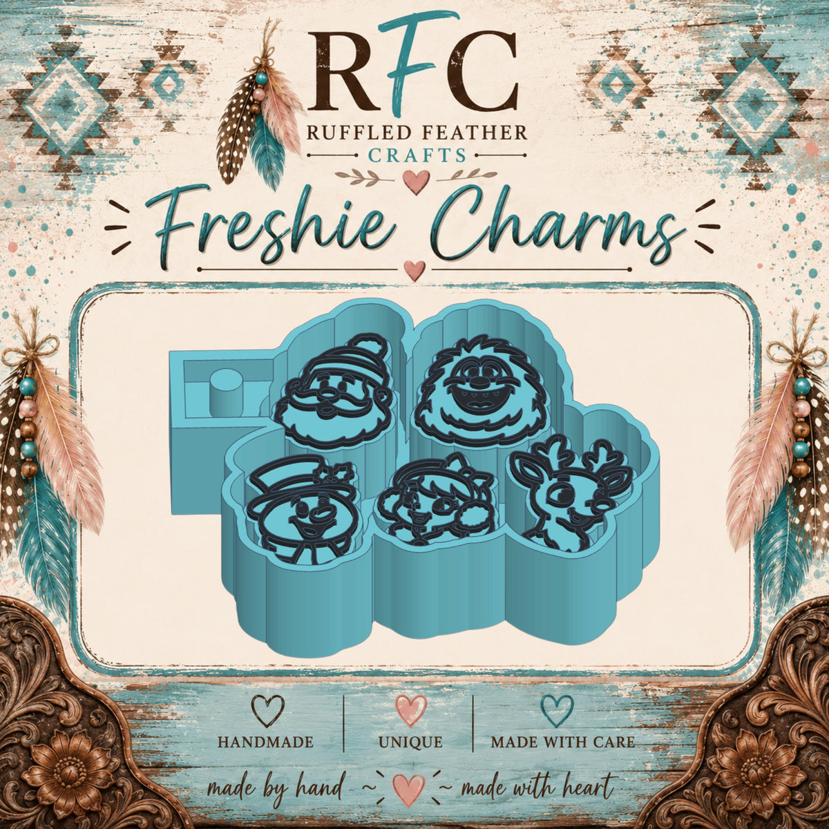 Christmas Characters | Silicone Freshie Charm Mold Set