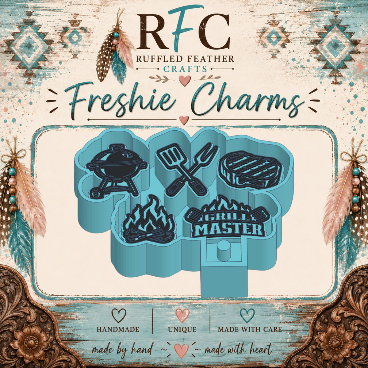 Grill Master | Silicone Freshie Charm Mold Set