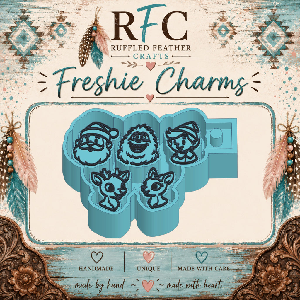 Rudolph & Friends Christmas | Silicone Freshie Charm Mold Set