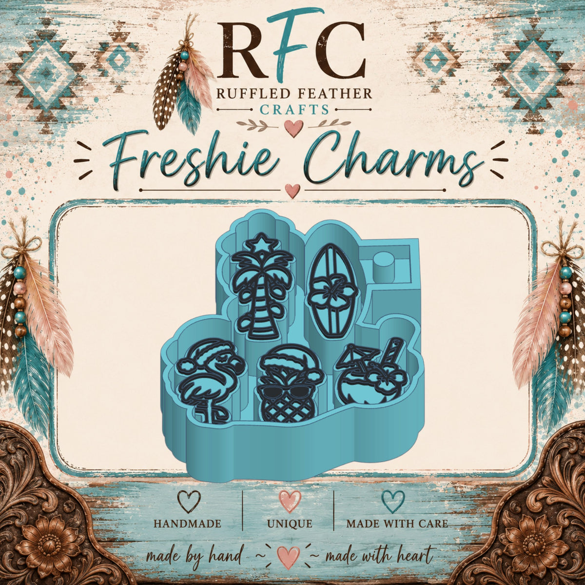 Tropical Christmas | Silicone Freshie Charm Mold Set