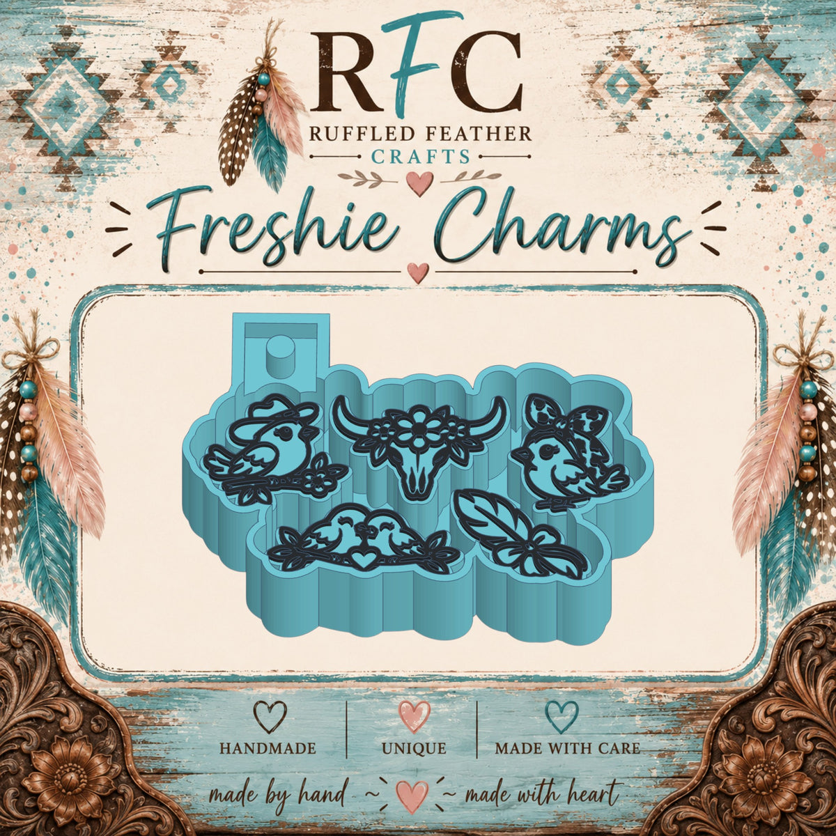 Western Birds | Silicone Freshie Charm Mold Set