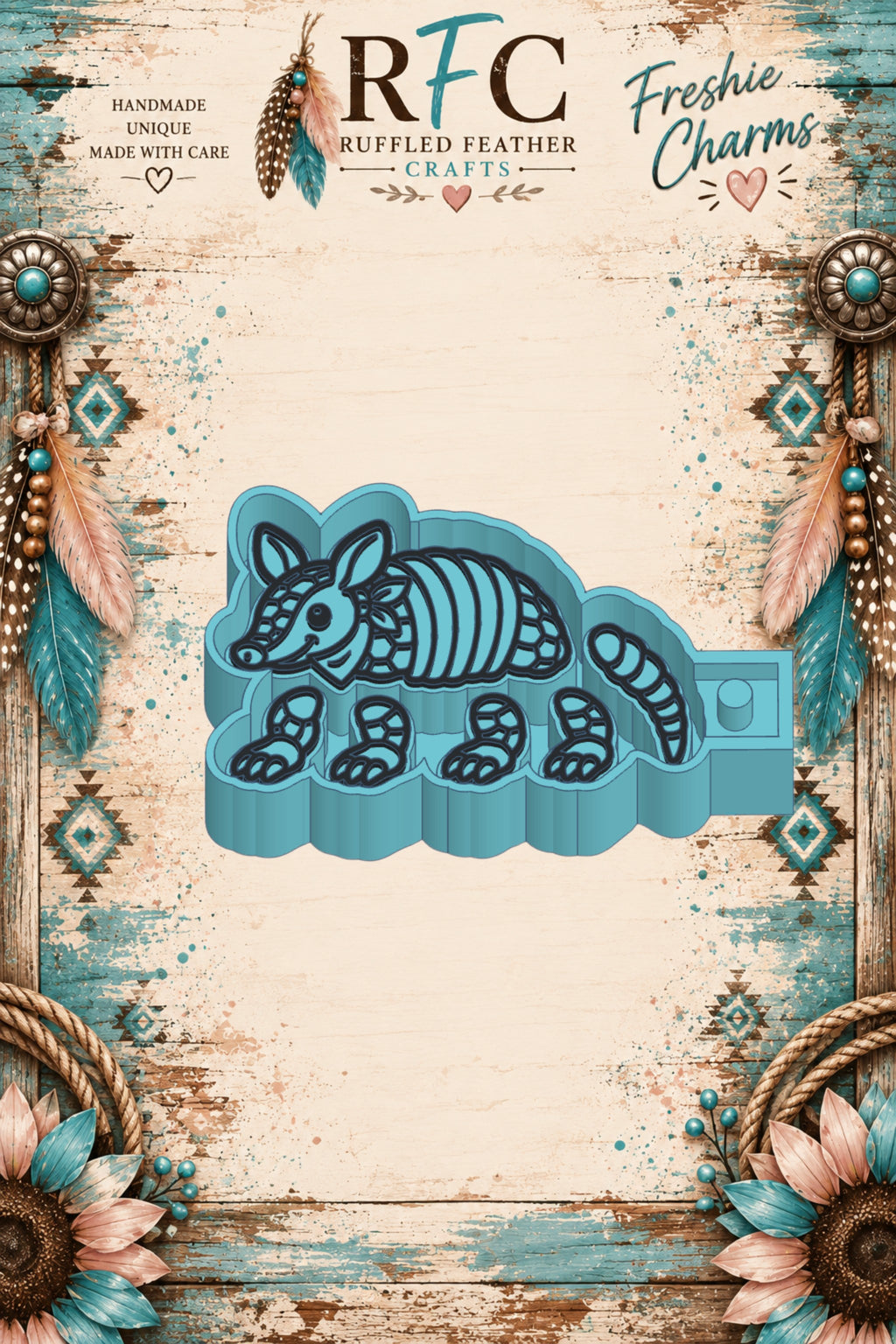 Armadillo | Articulated Silicone Freshie Charm Mold