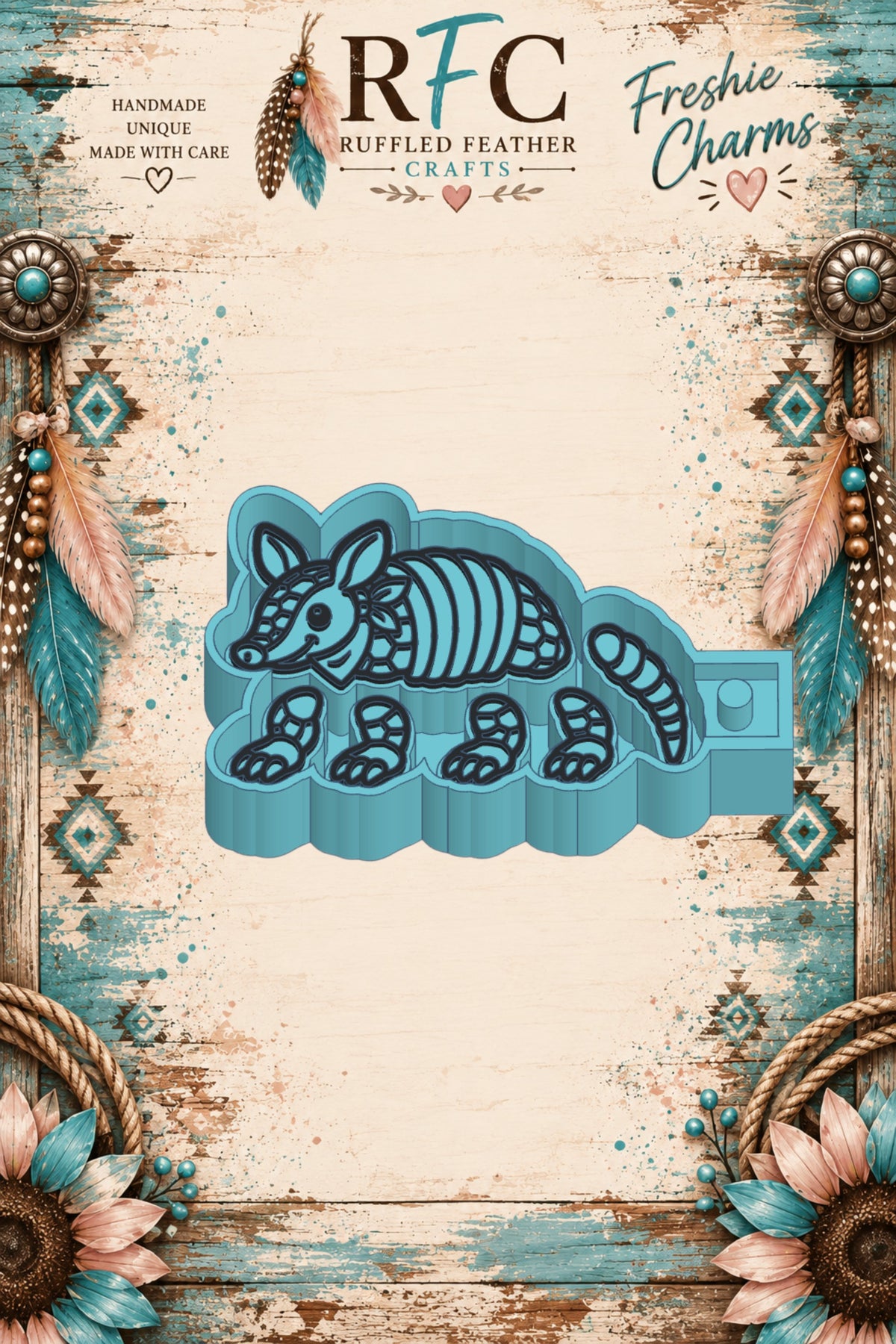 Armadillo | Articulated Silicone Freshie Charm Mold