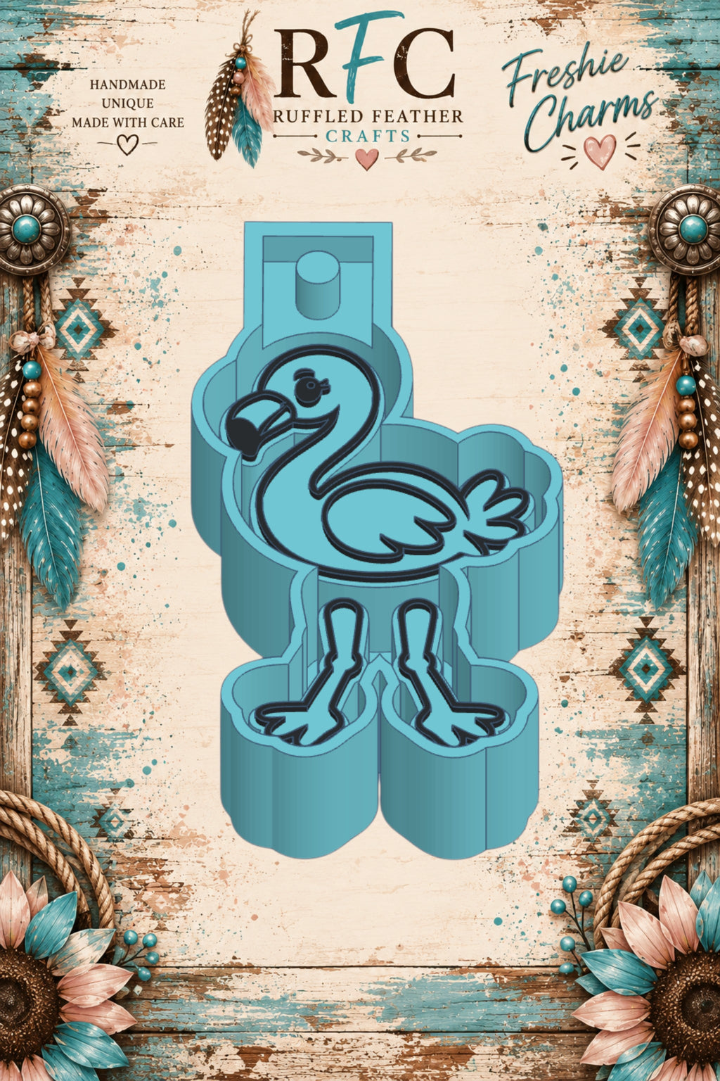 Flamingo | Articulated Silicone Freshie Charm Mold