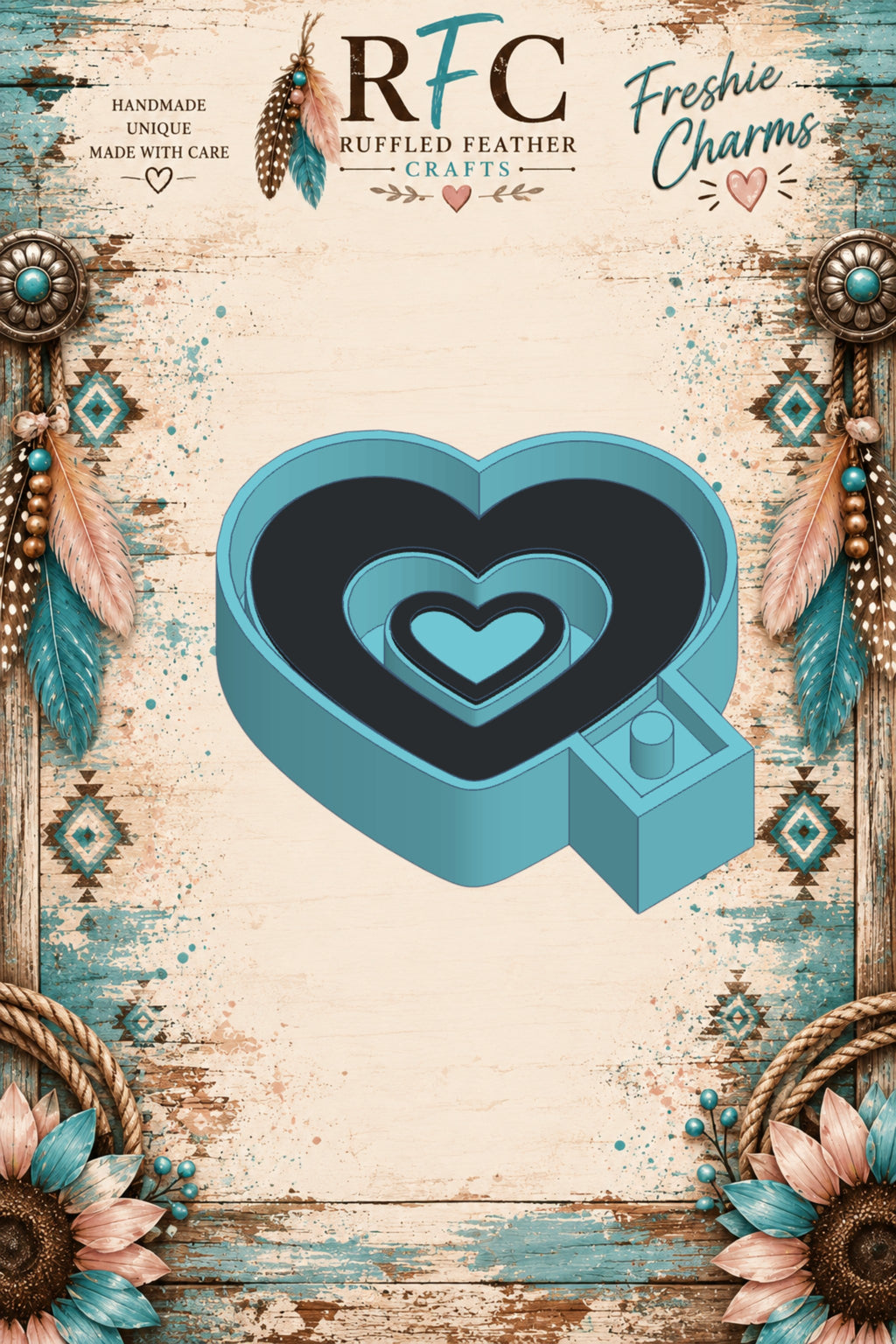 Triple Heart | Articulated Silicone Freshie Charm Mold