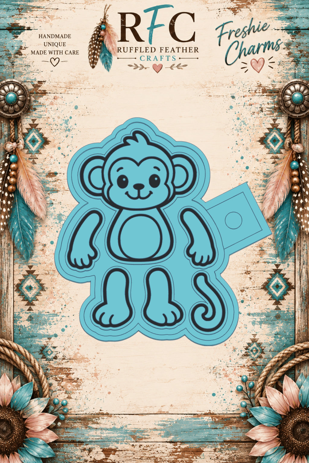 Monkey | Articulated Silicone Freshie Charm Mold