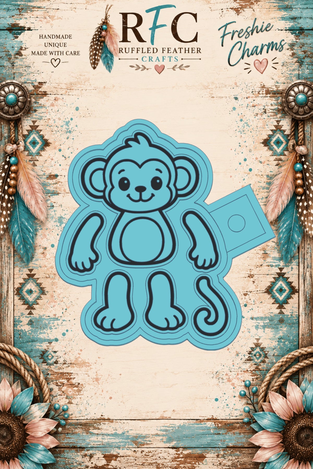 Monkey | Articulated Silicone Freshie Charm Mold