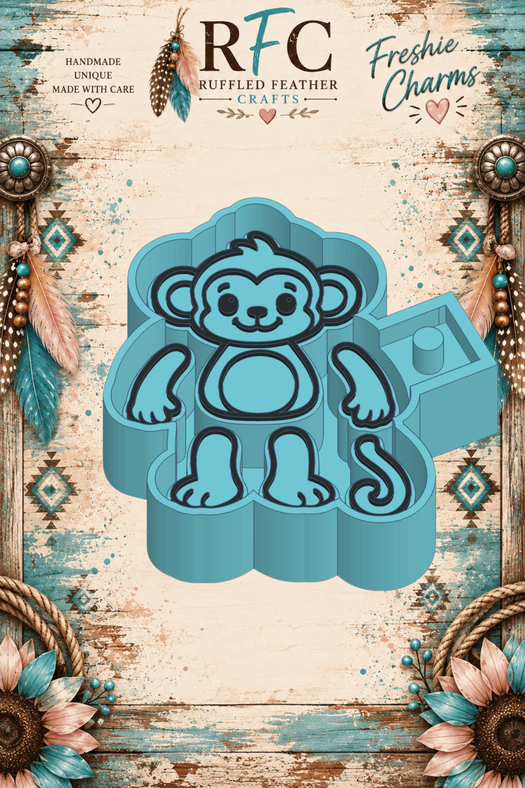 Monkey | Articulated Silicone Freshie Charm Mold