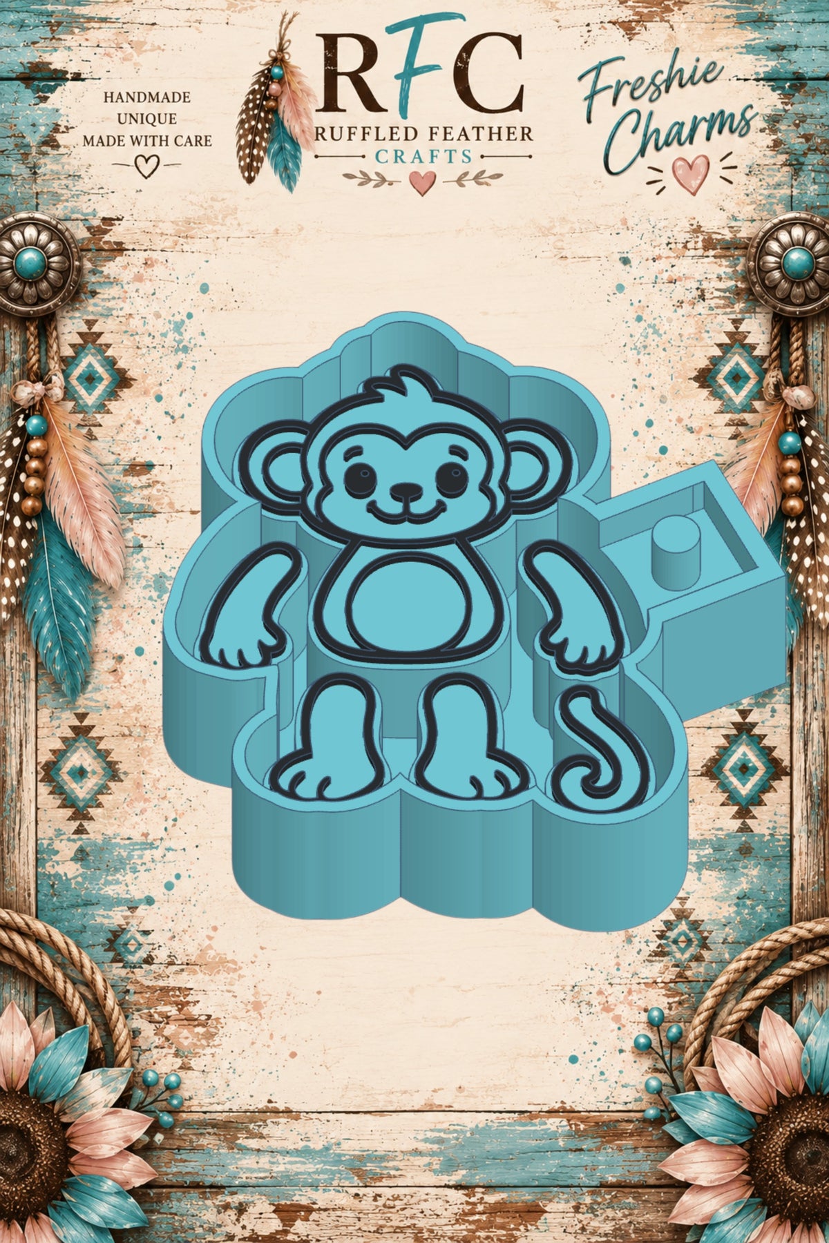 Monkey | Articulated Silicone Freshie Charm Mold