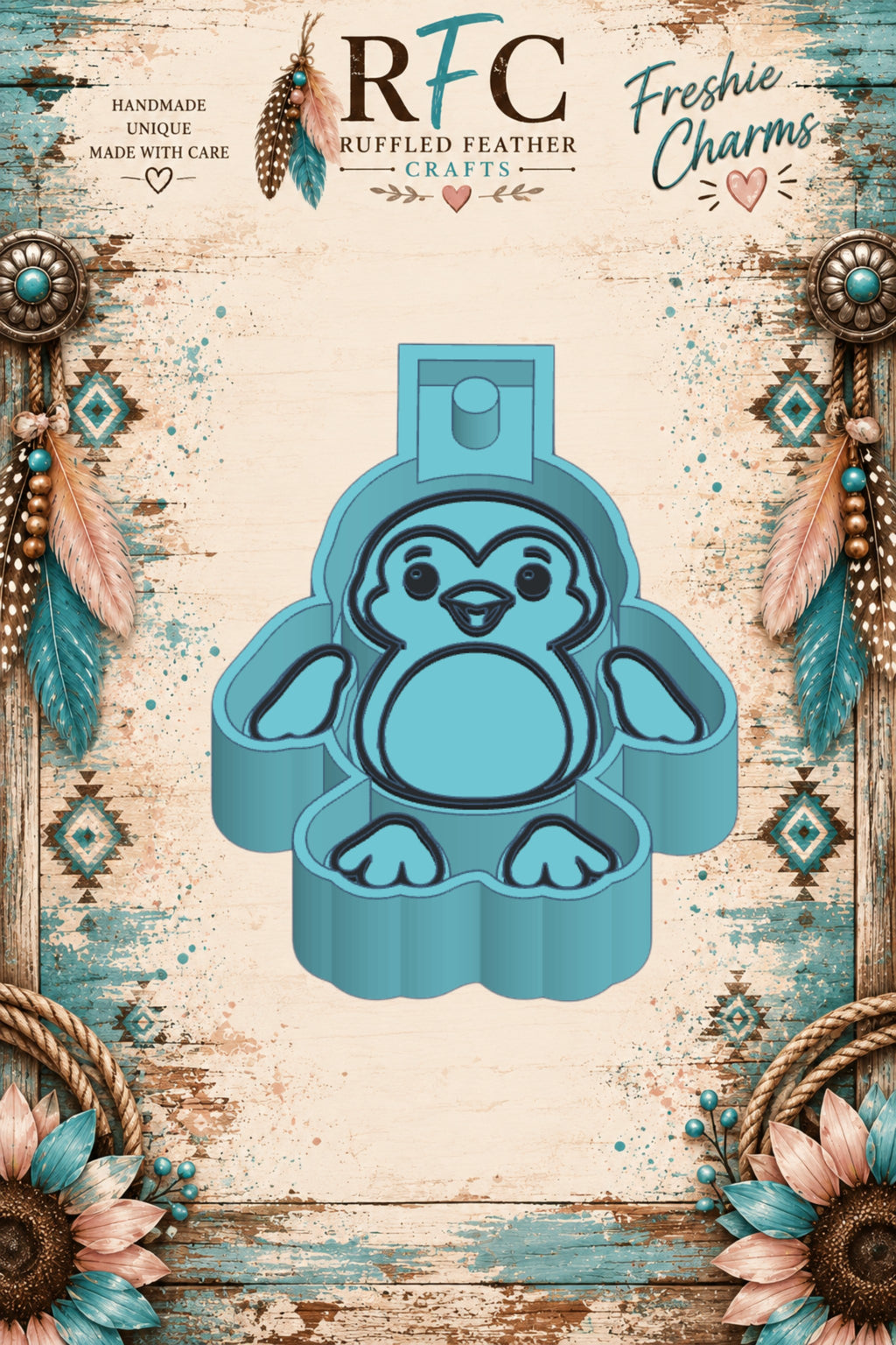 Penguin | Articulated Silicone Freshie Charm Mold