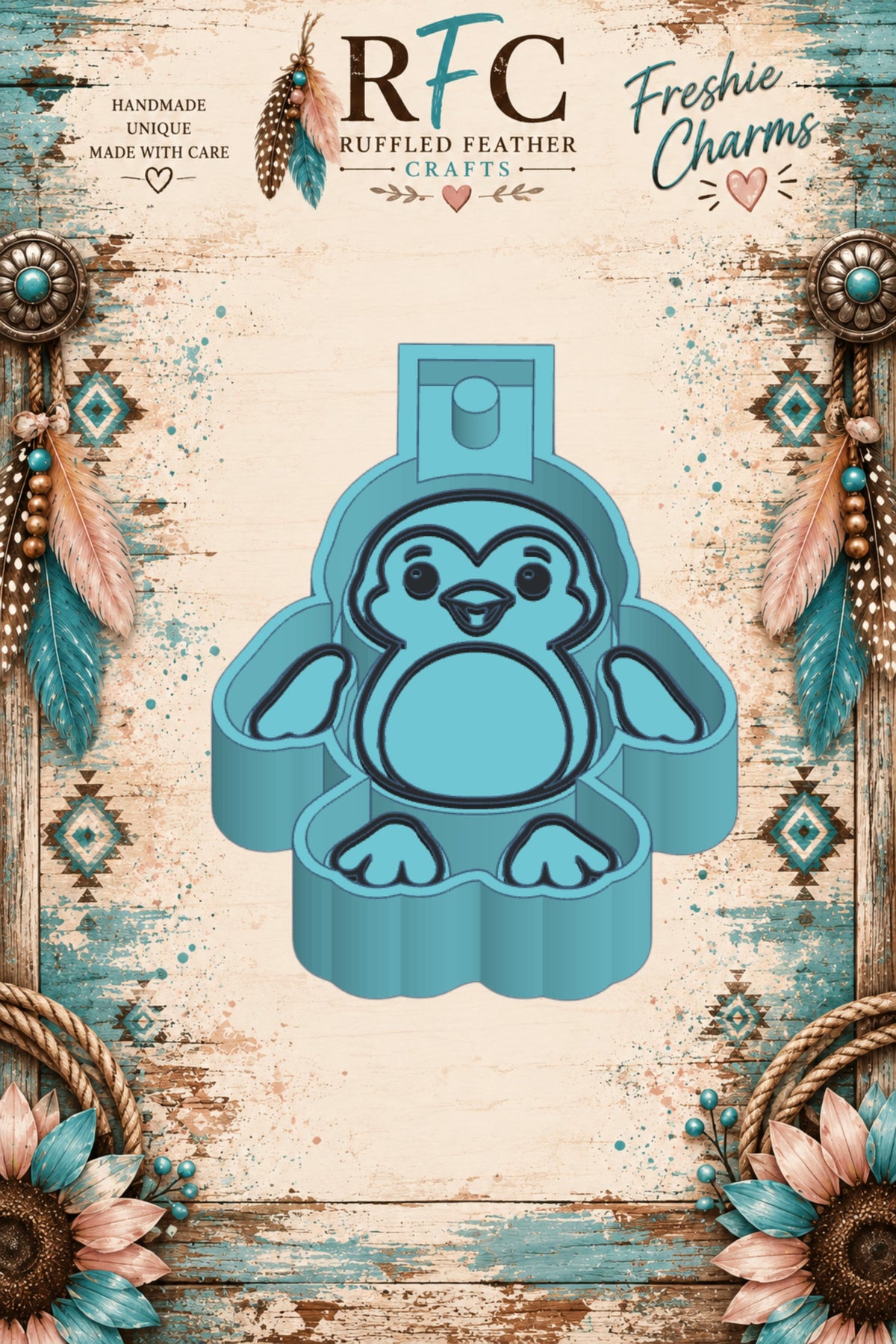 Penguin | Articulated Silicone Freshie Charm Mold