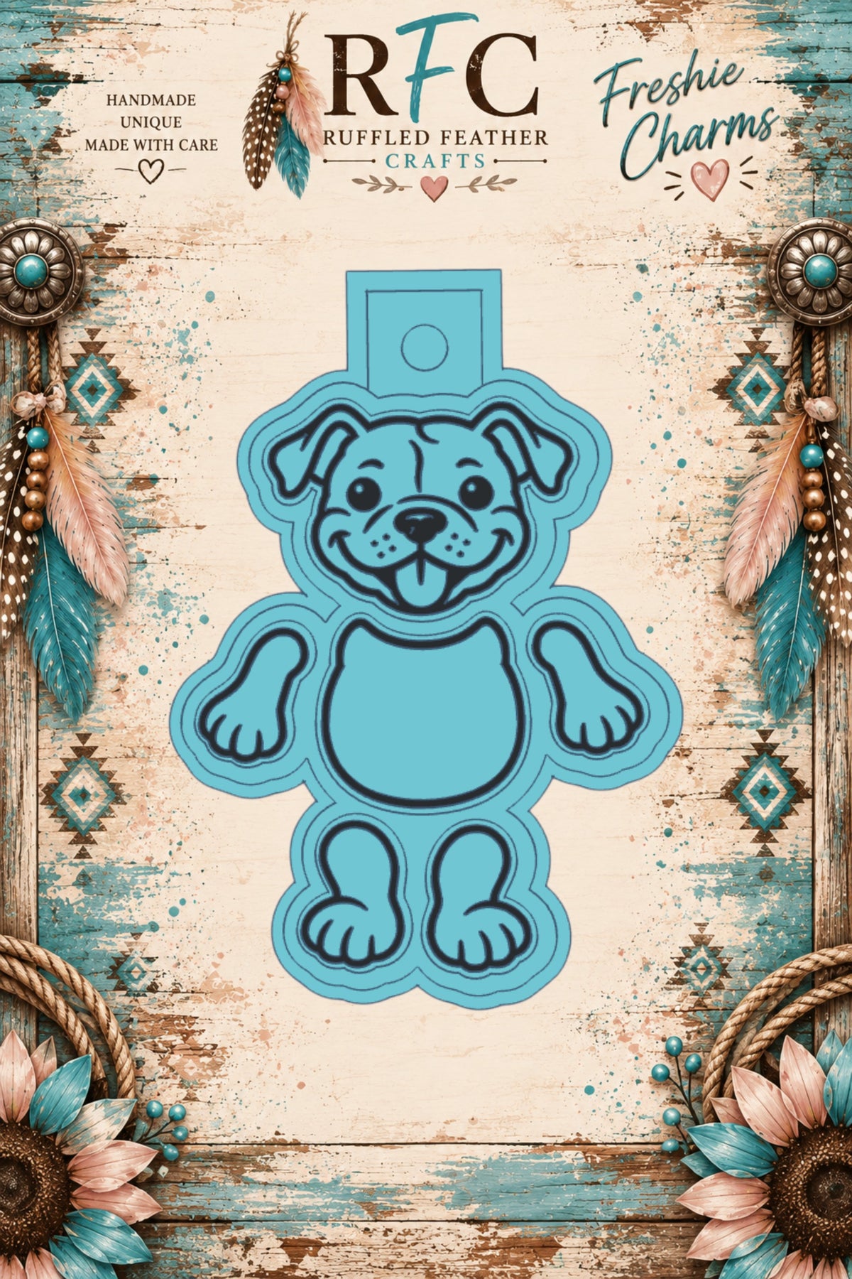 Happy Dog | Articulated Silicone Freshie Charm Mold