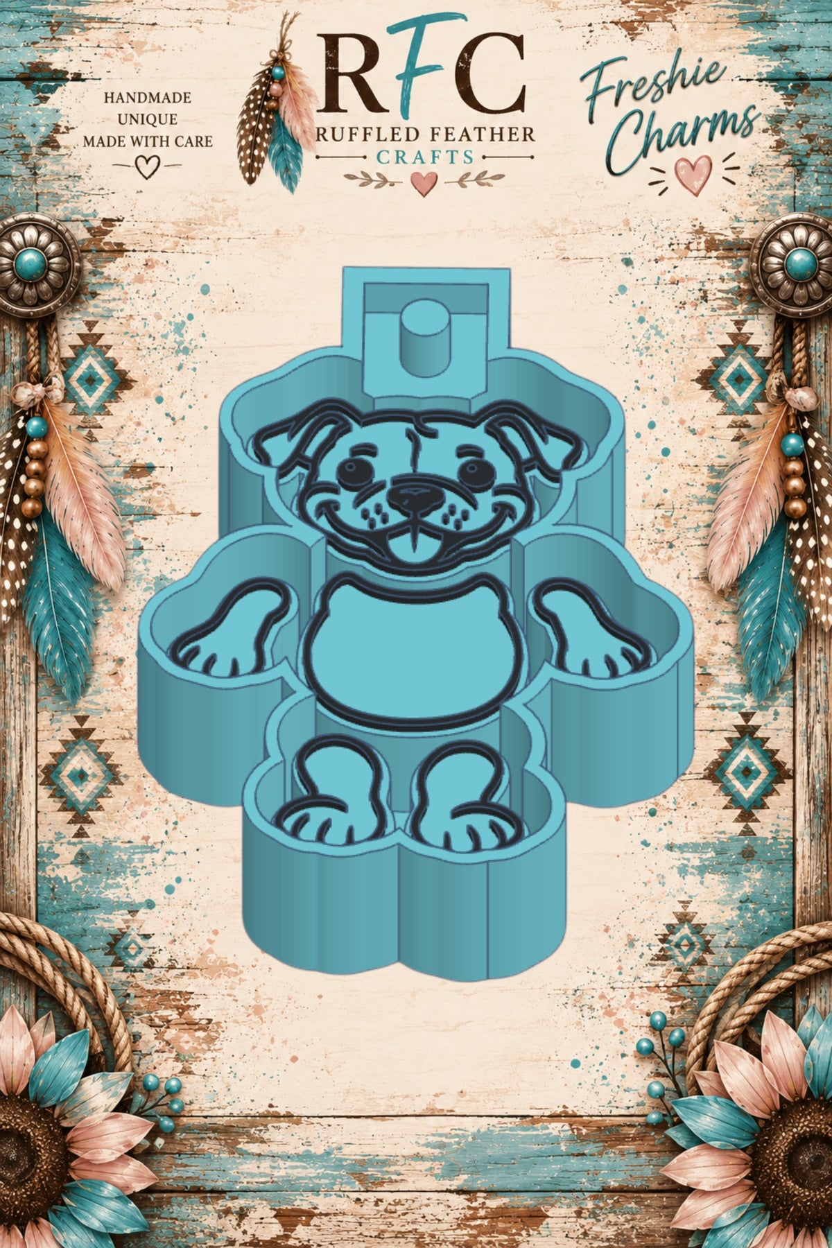 Happy Dog | Articulated Silicone Freshie Charm Mold