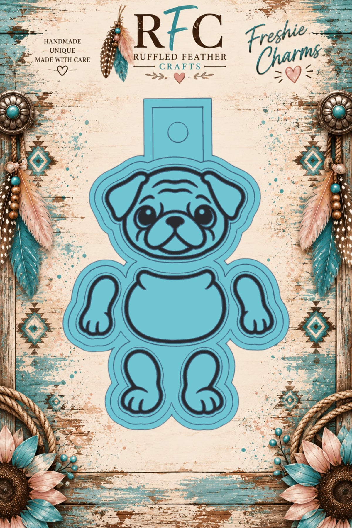 Pug | Articulated Silicone Freshie Charm Mold