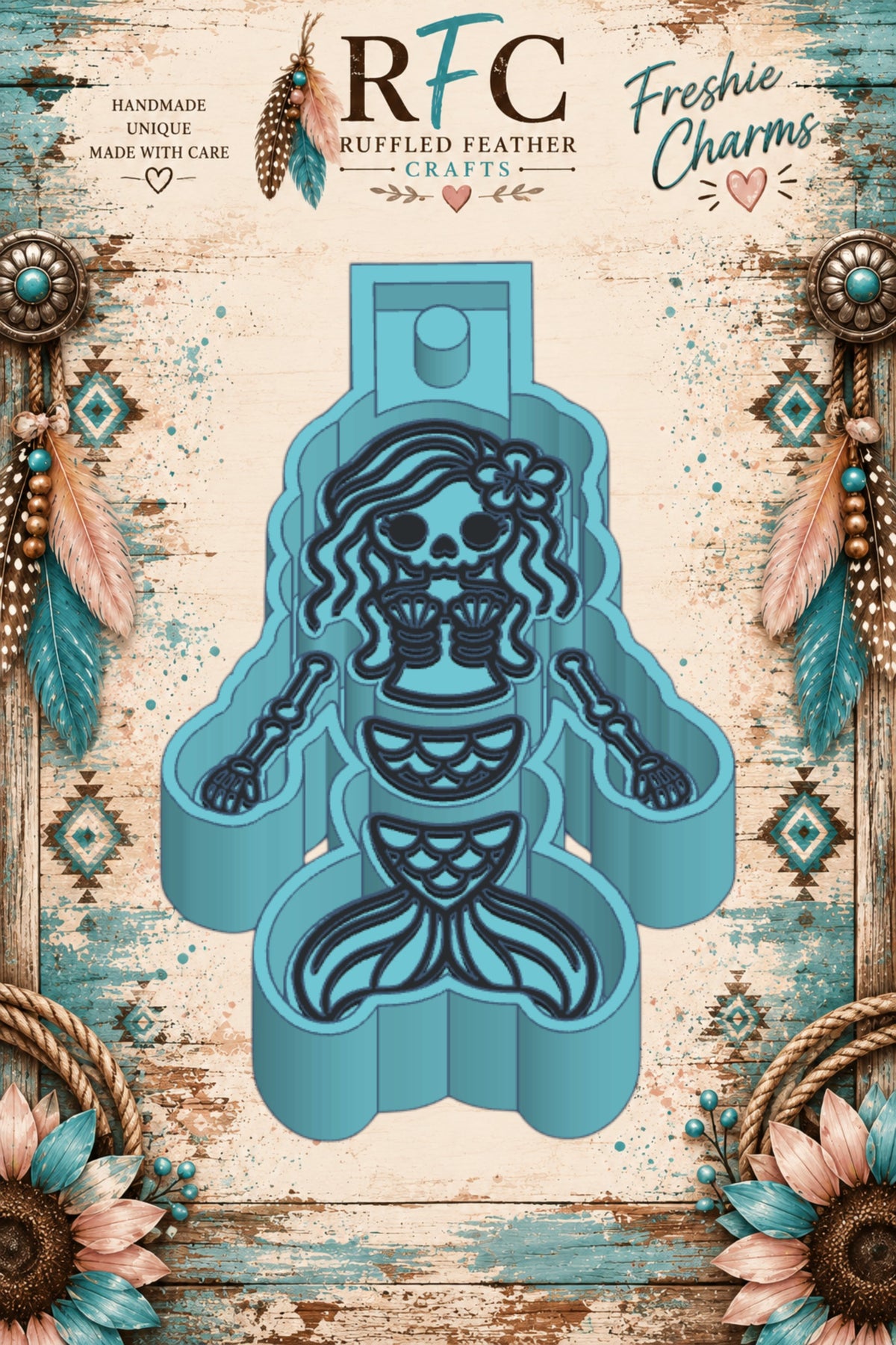 Mermaid Skeleton | Articulated Silicone Freshie Charm Mold