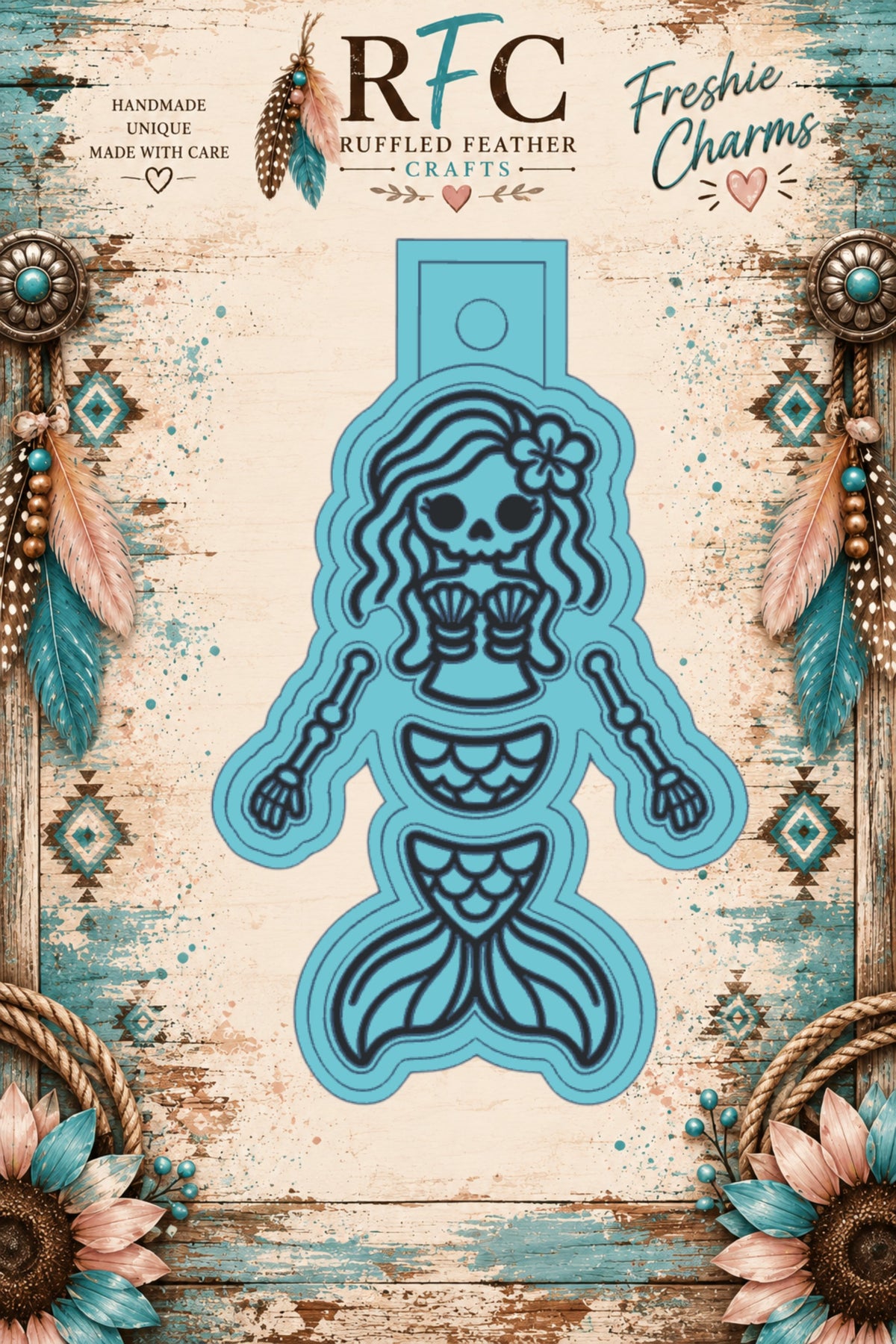 Mermaid Skeleton | Articulated Silicone Freshie Charm Mold
