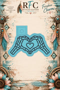 Skeleton Hands Making Heart | Articulated Silicone Freshie Charm Mold