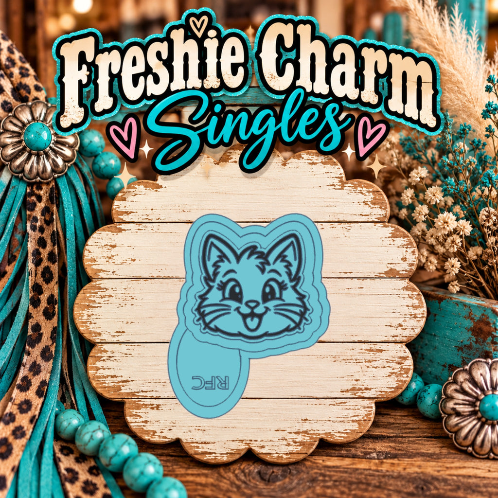 Kitten Face | Silicone Freshie Charm Single Mold