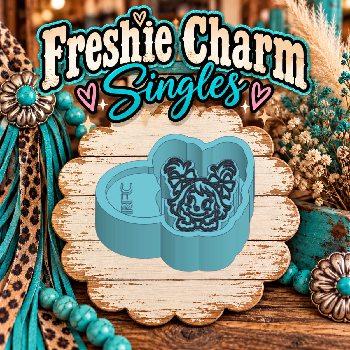 Girl with Pigtails | Silicone Freshie Charm Single Mold