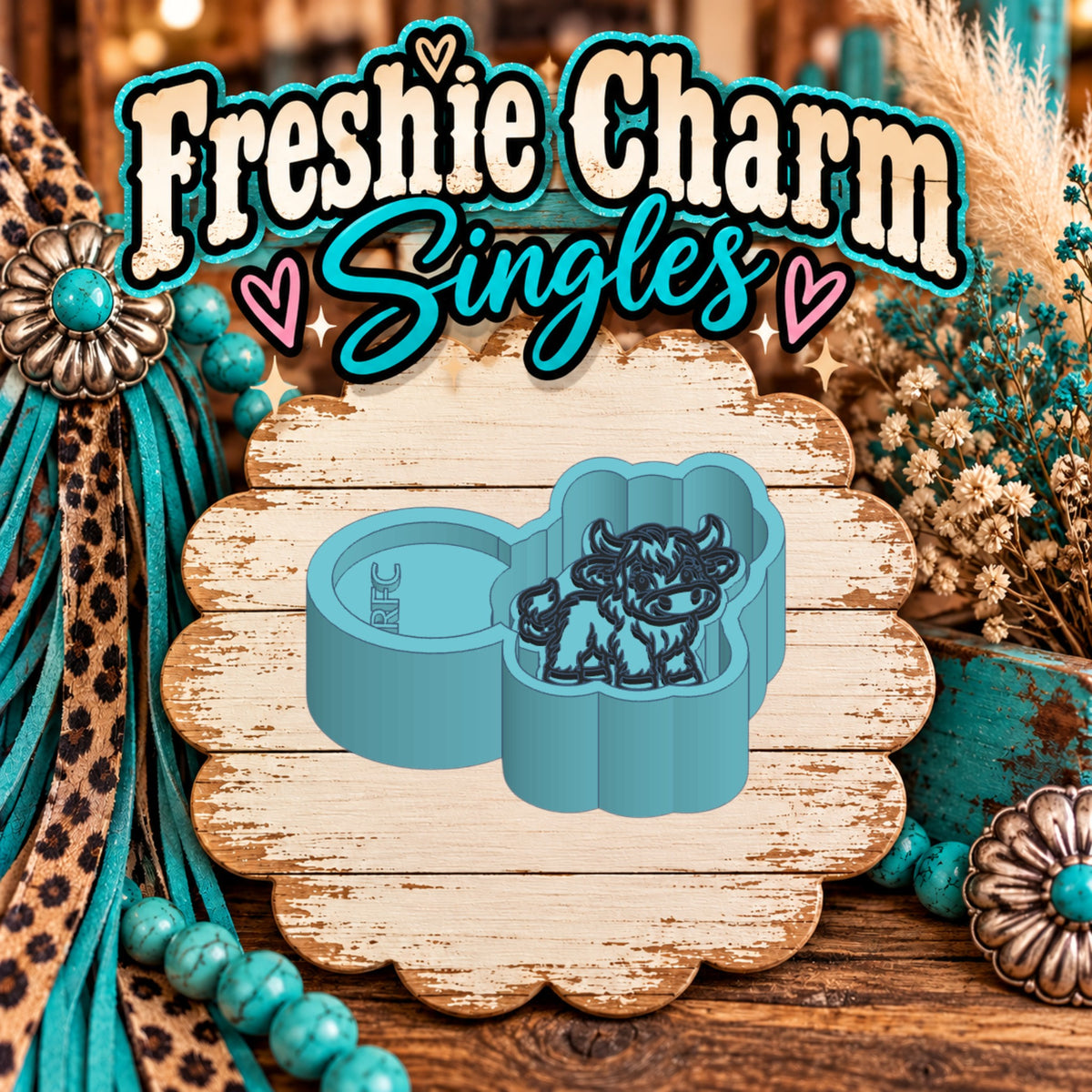 Highland Cow | Silicone Freshie Charm Single Mold