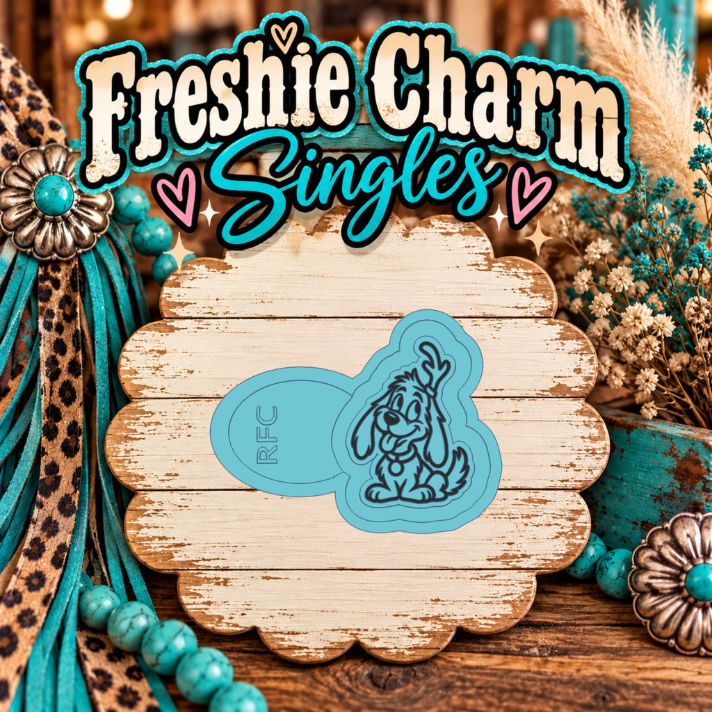 Dog with Antlers | Silicone Freshie Charm Single Mold