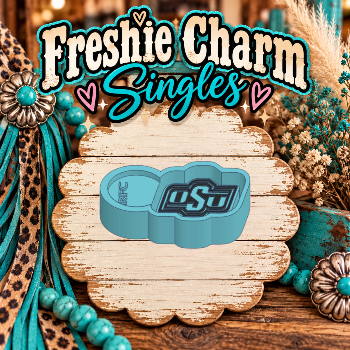 Oklahoma State OSU | Silicone Freshie Charm Single Mold