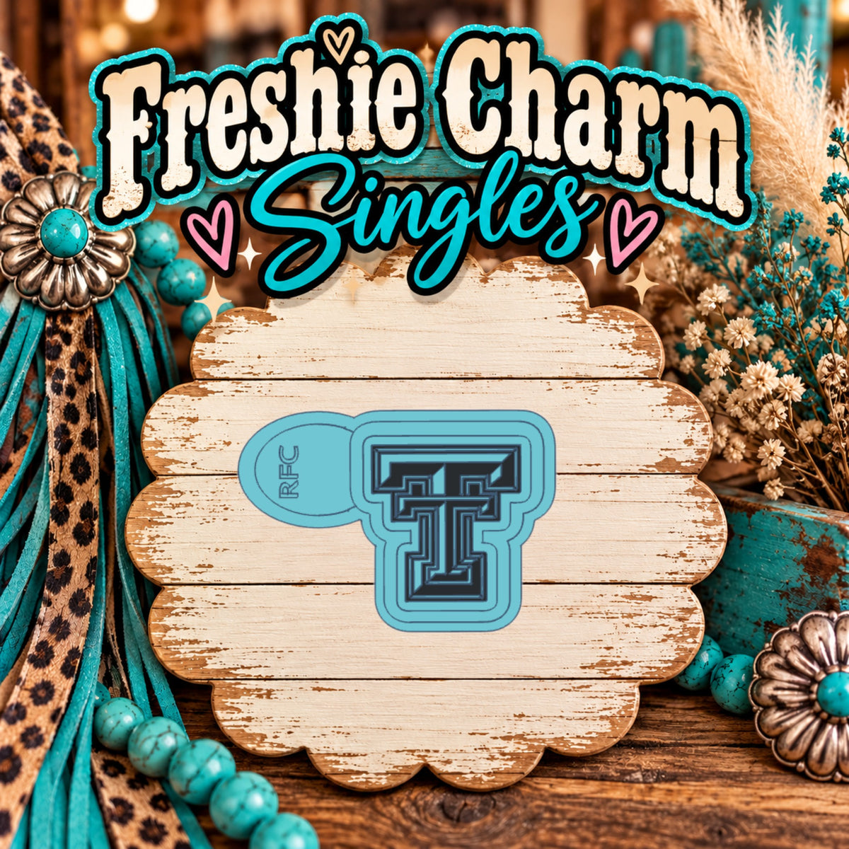 Texas Tech Double T | Silicone Freshie Charm Single Mold