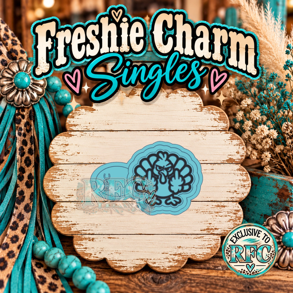 Turkey Giving the Bird | Silicone Freshie Charm Single Mold