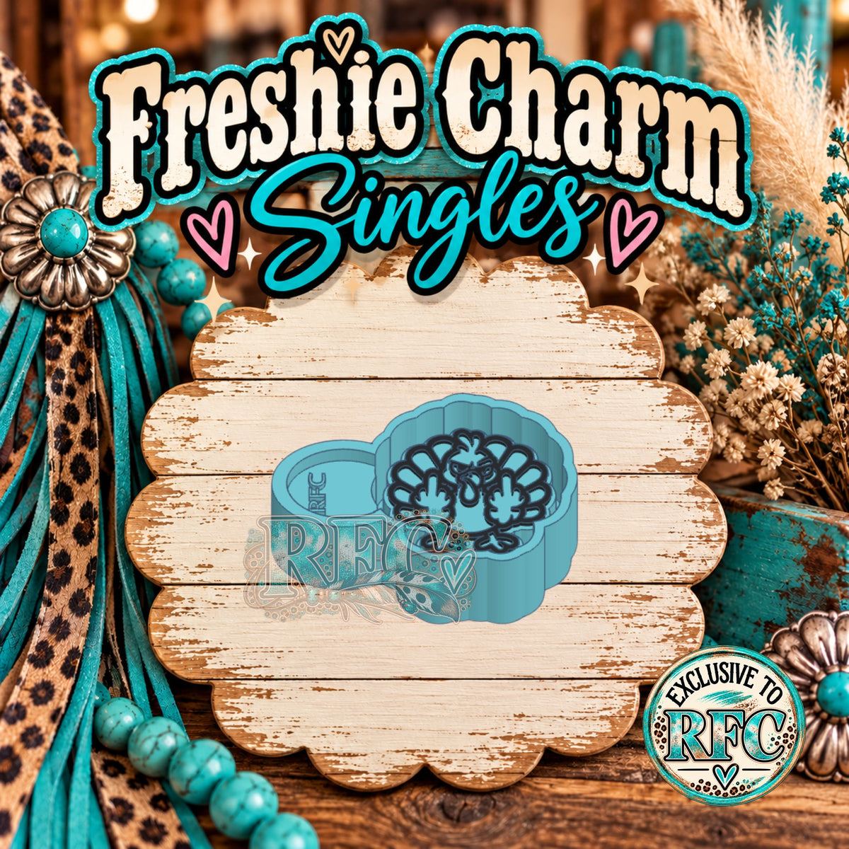 Turkey Giving the Bird | Silicone Freshie Charm Single Mold