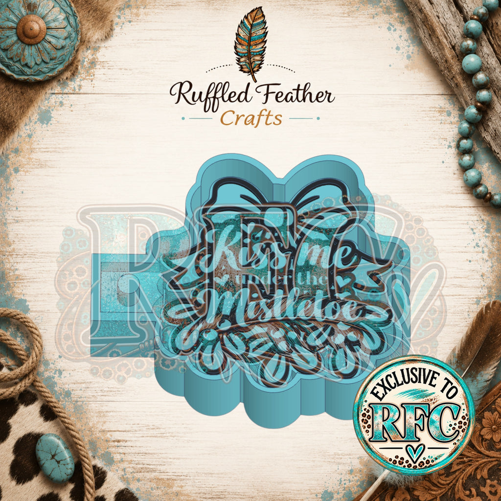 Kiss Me Under the Mistletoe | Silicone Freshie Mold