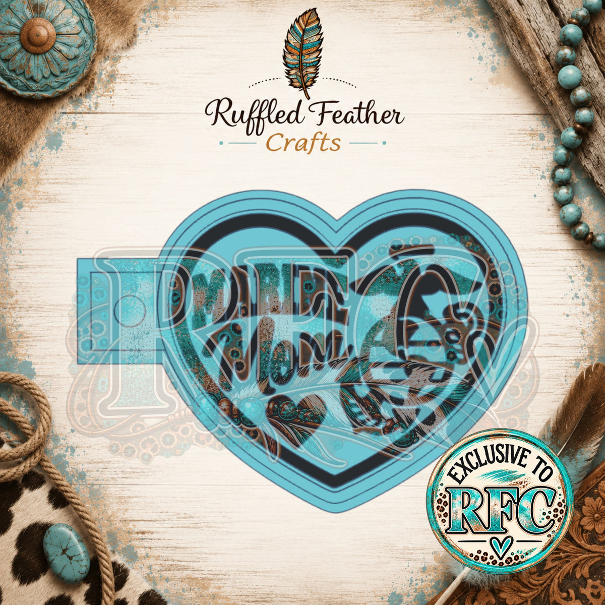 Marine Mom Heart | Silicone Freshie Mold