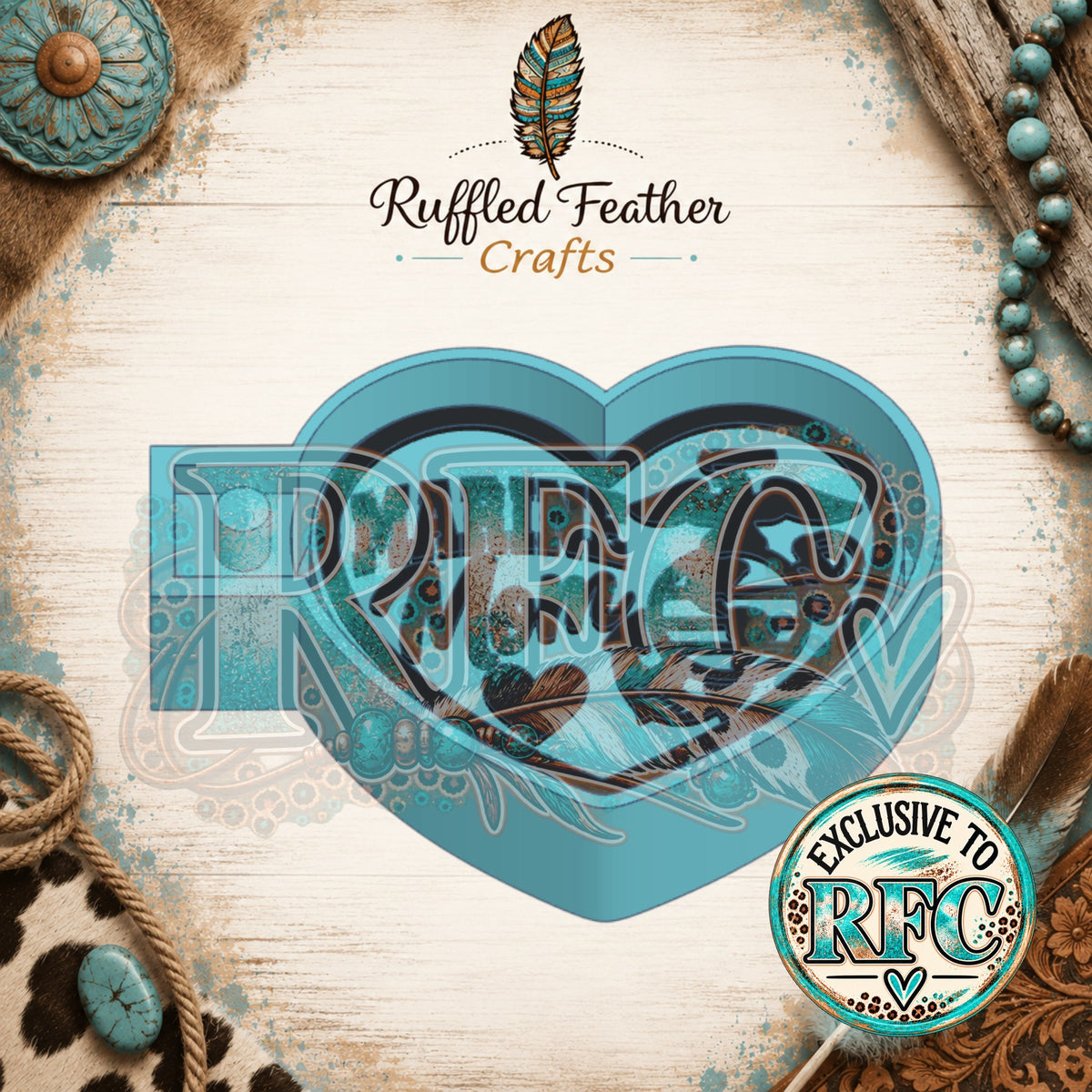 Marine Mom Heart | Silicone Freshie Mold
