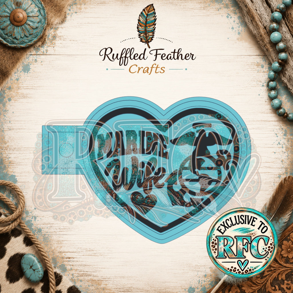 Marine Wife Heart | Silicone Freshie Mold