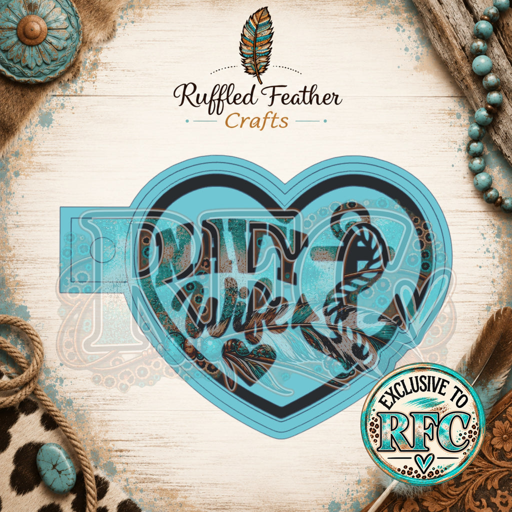Navy Wife Anchor Heart | Silicone Freshie Mold