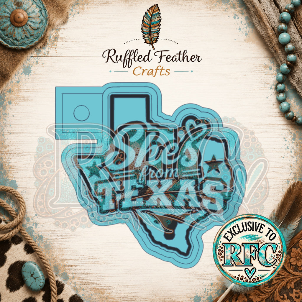 She's From Texas Longhorn | Silicone Freshie Mold