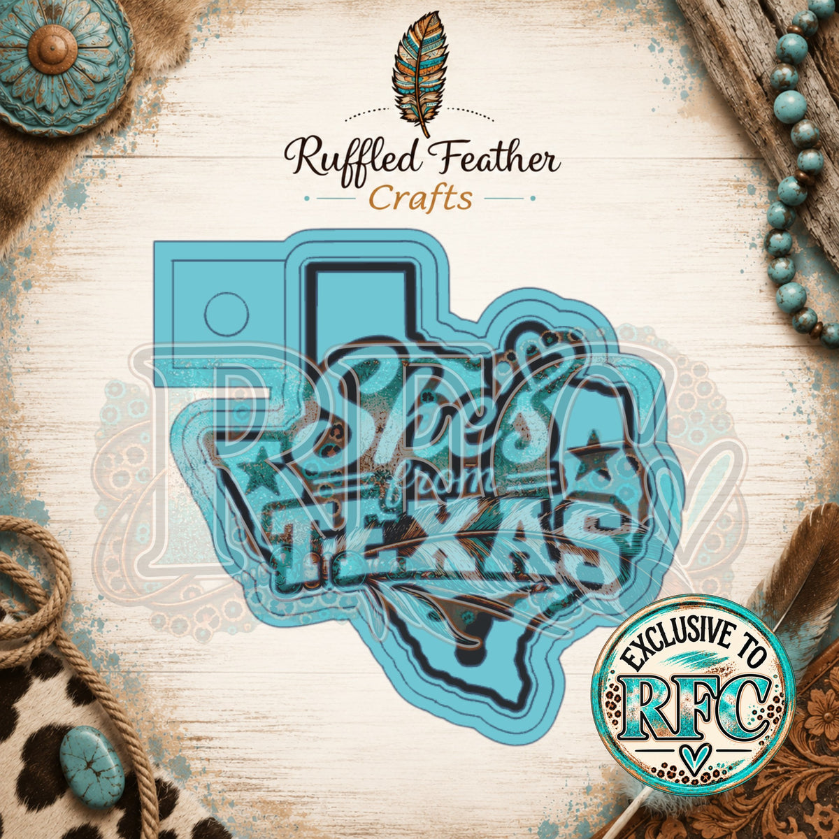 She's From Texas Longhorn | Silicone Freshie Mold
