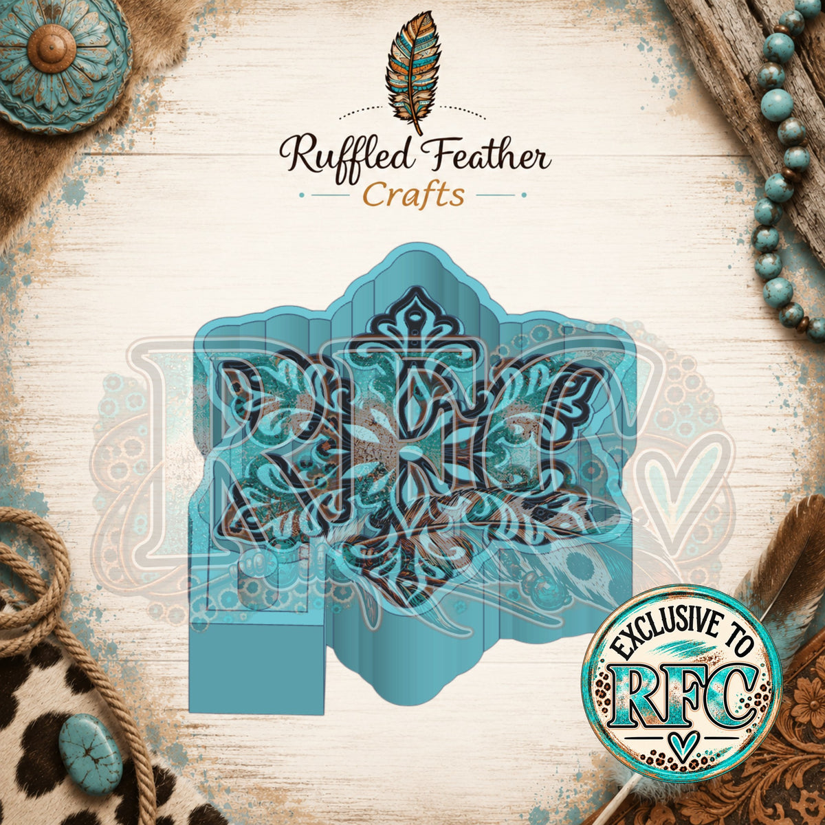 Tooled Western Snowflake | Silicone Freshie Mold