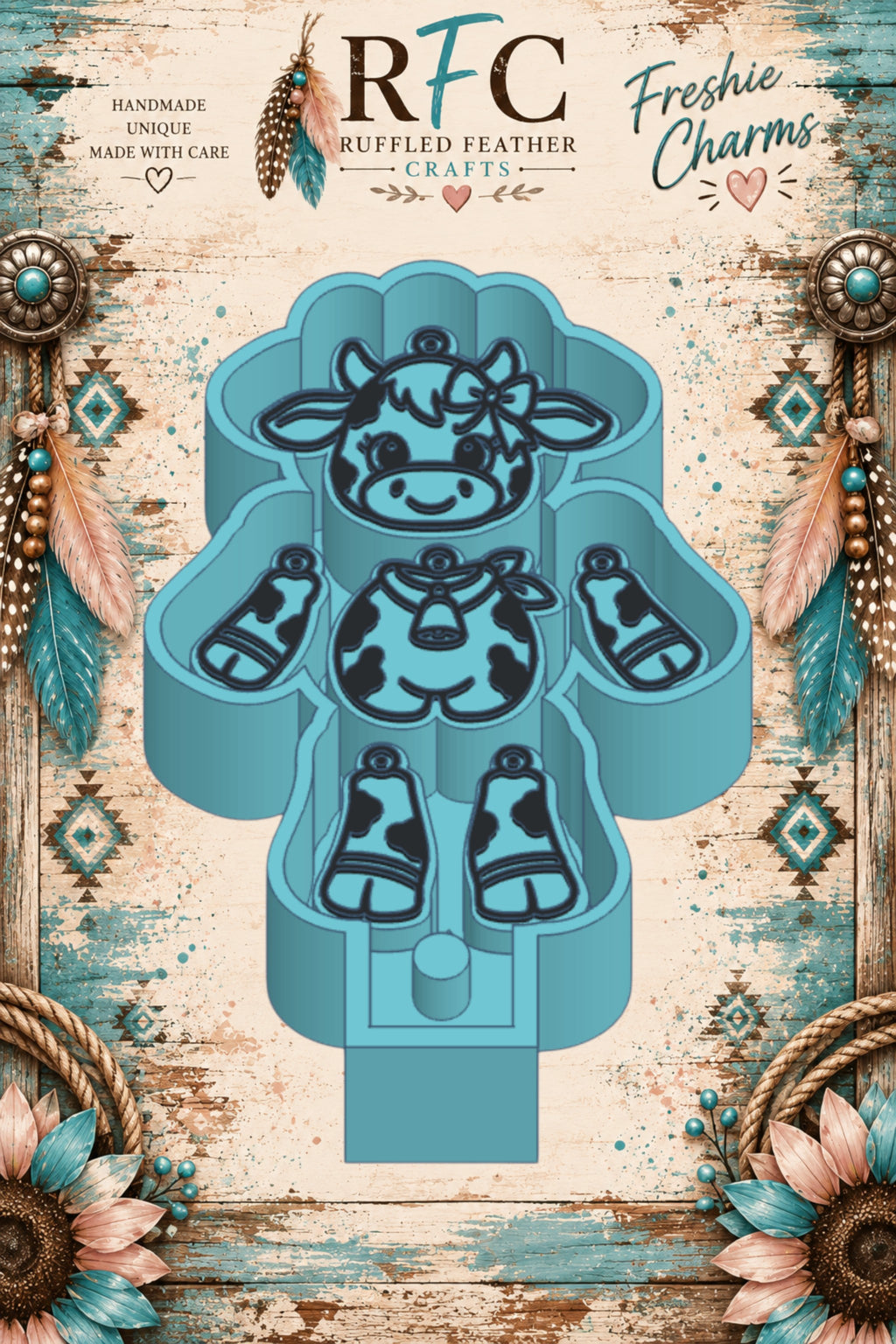Cow Girl | Articulated Silicone Freshie Charm Mold