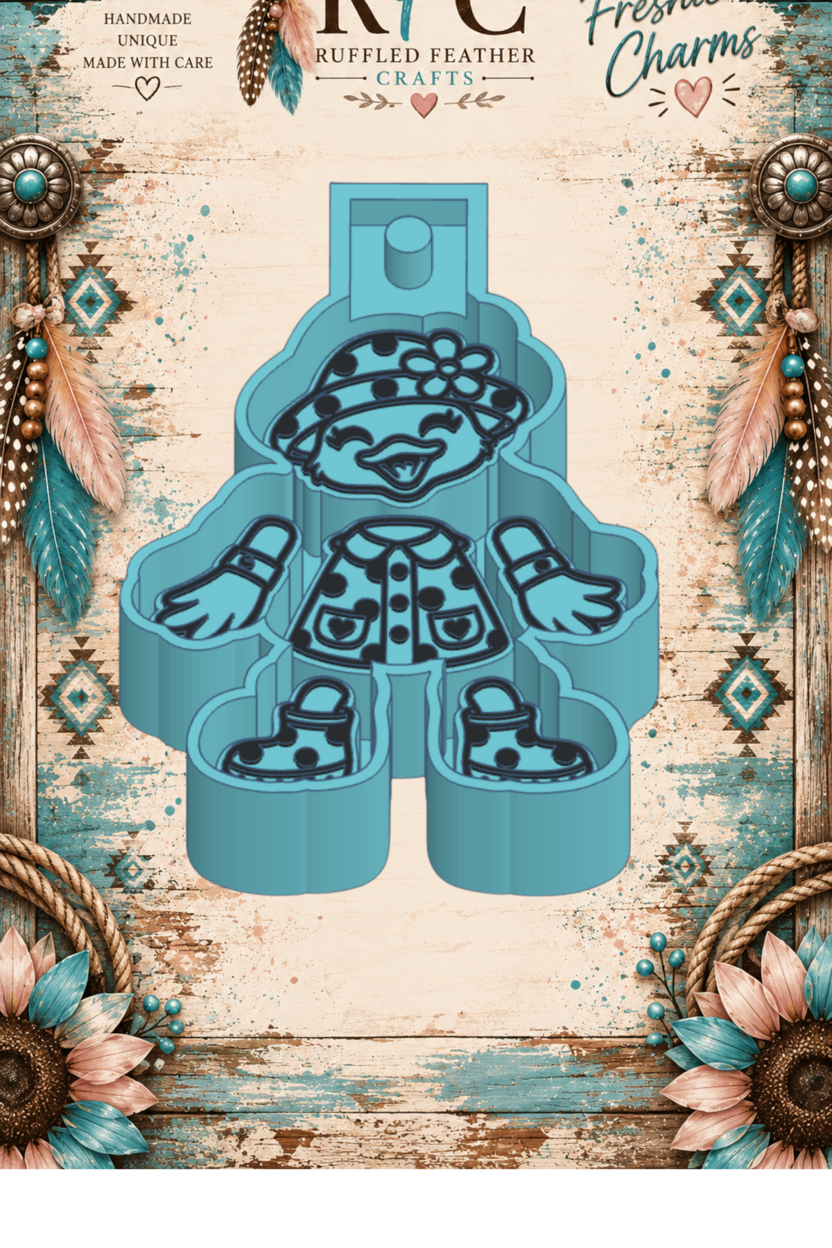Groovy Duck | Articulated Silicone Freshie Charm Mold
