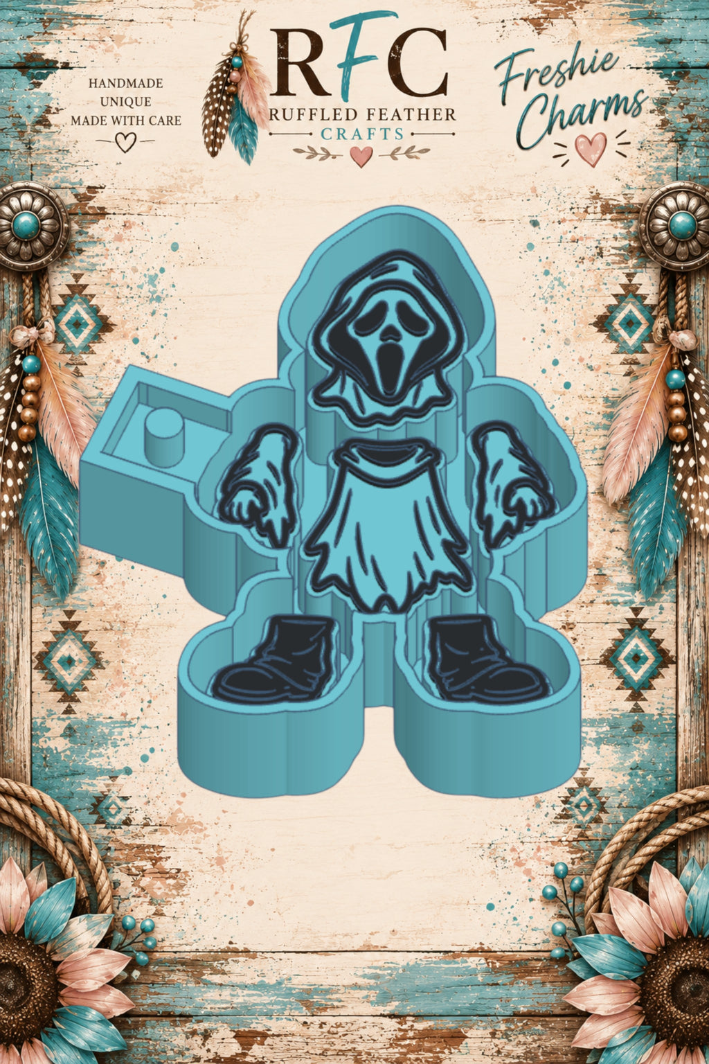 Ghostface Inspired | Articulated Silicone Freshie Charm Mold