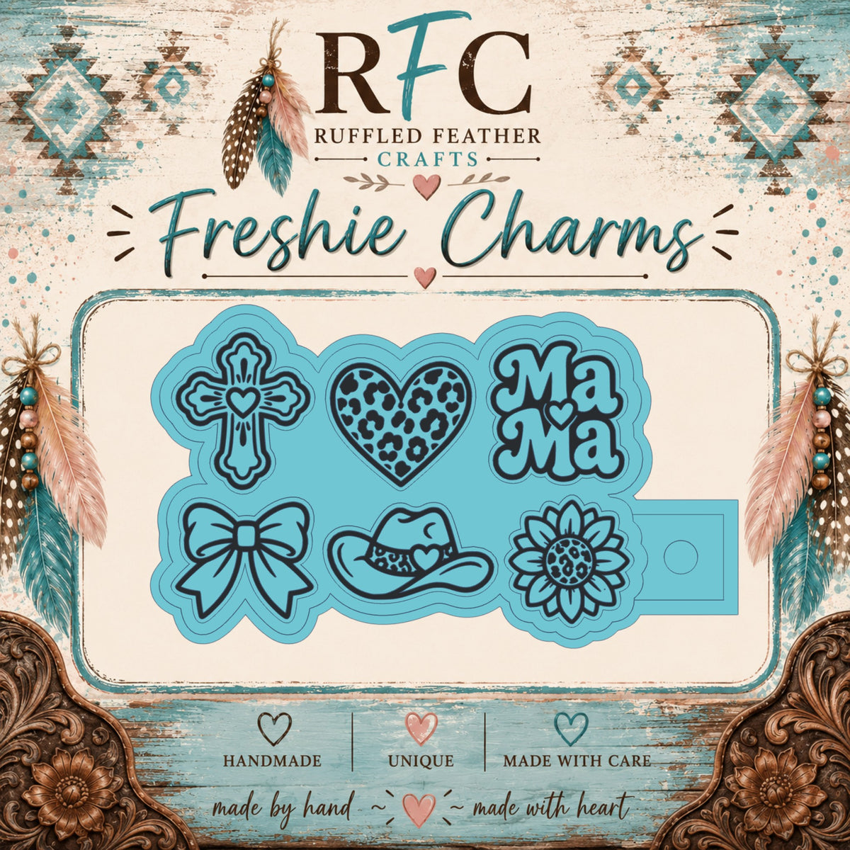Western Mama | Finished & Scented Freshie Charm Set